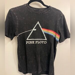 Pink Floyd Juniors Black Tee with Rainbow Graphic
